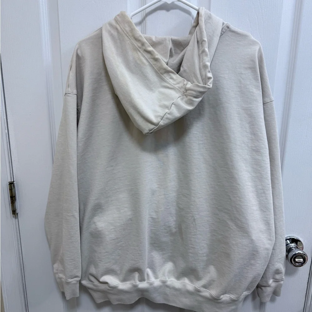 Nike Phoenix 🐦‍🔥 Cream Fleece Oversized Full Zip Hoodie, Size Large